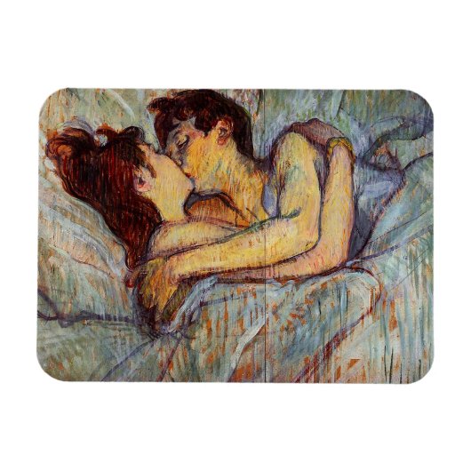 Toulouse-Lautrec bed in de kus magneet (Horizontaal)