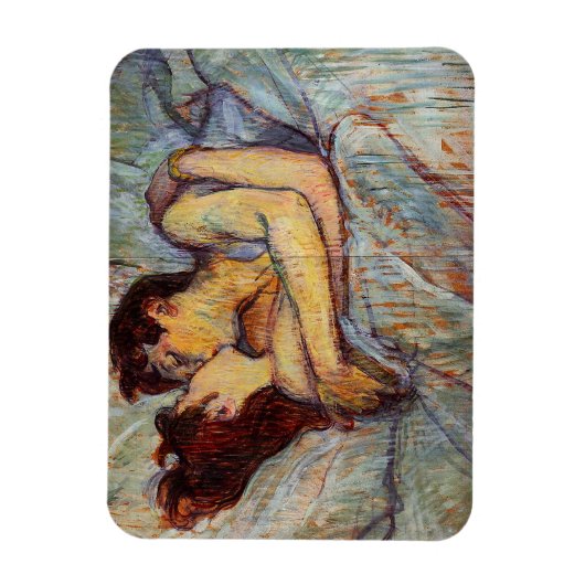 Toulouse-Lautrec bed in de kus magneet (Verticaal)