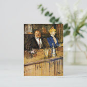 Toulouse-Lautrec - bij de Cafe, de klant Briefkaart (Staand voorkant)