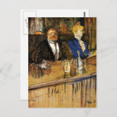 Toulouse-Lautrec - bij de Cafe, de klant Briefkaart (Voorkant / Achterkant)