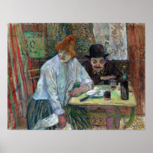Toulouse-Lautrec - bij de Cafe La Mie Poster