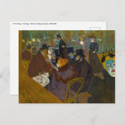 Toulouse-Lautrec - Bij de Rouge Briefkaart (Voorkant / Achterkant)