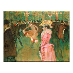Toulouse-Lautrec - Bij de Rouge, De Dans Foto Afdruk