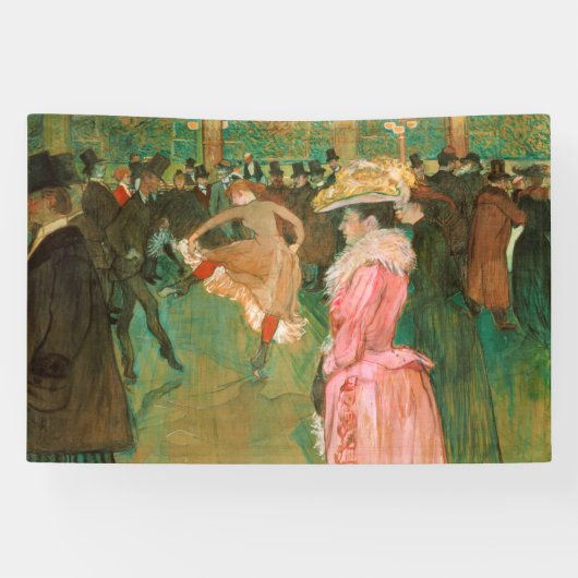 Toulouse-Lautrec - Bij de Rouge, De Dans Spandoek (Horizontaal)