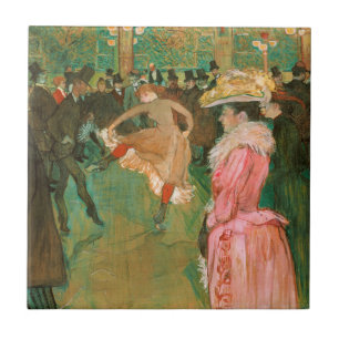 Toulouse-Lautrec - Bij de Rouge, De Dans Tegeltje