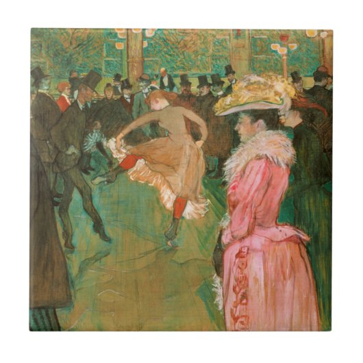 Toulouse-Lautrec - Bij de Rouge, De Dans Tegeltje (Voorkant)