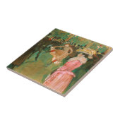 Toulouse-Lautrec - Bij de Rouge, De Dans Tegeltje (Zijkant)