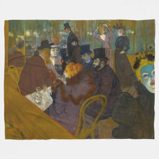 Toulouse-Lautrec - bij de Rouge Fleece Deken (Voorkant (Horizontaal))