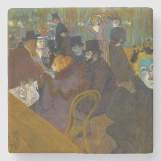 Toulouse-Lautrec - Bij de Rouge Stenen Onderzetter (Voorkant)