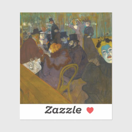 Toulouse-Lautrec - bij de Rouge Sticker (Vel)