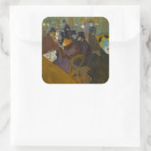 Toulouse-Lautrec - bij de Rouge Vierkante Sticker (Tas)