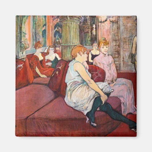 Toulouse-Lautrec - bij de Salon, de Mouliner Magneet (Voorkant)