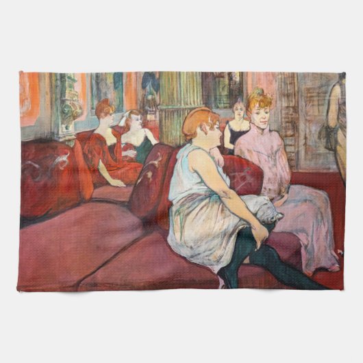 Toulouse-Lautrec - bij de Salon, de Mouliner Theedoek (Horizontaal)