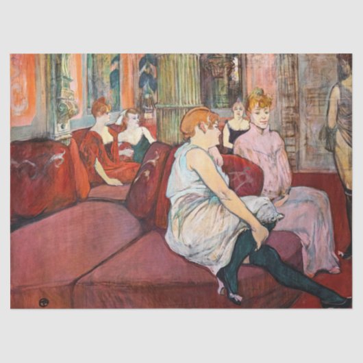 Toulouse-Lautrec - bij de Salon, de Mouliner Tissuepapier (Voorkant)
