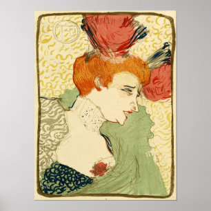 Toulouse-Lautrec - buste van Mlle. Marcelle Lender Poster
