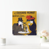 Toulouse - Lautrec Cafe Scene Kitchen Clock Vierkante Klok (Huis)