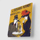 Toulouse - Lautrec Cafe Scene Kitchen Clock Vierkante Klok (Hoek)