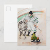 Toulouse-Lautrec, Circus Clown w Horse en Monkey Briefkaart (Voorkant / Achterkant)