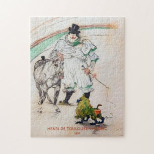 Toulouse-Lautrec, Circus Clown w Horse en Monkey Legpuzzel