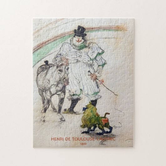 Toulouse-Lautrec, Circus Clown w Horse en Monkey Legpuzzel (Verticaal)