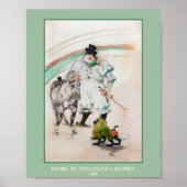 Toulouse-Lautrec, Circus Clown w Horse en Monkey Poster (Voorkant)