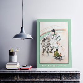 Toulouse-Lautrec, Circus Clown w Horse en Monkey Poster