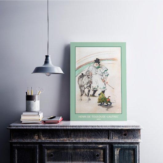 Toulouse-Lautrec, Circus Clown w Horse en Monkey Poster