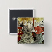 Toulouse-Lautrec - Dansen bij Rouge Vierkante Button 5,1 Cm (Voorkant /achterkant)