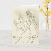 Toulouse Lautrec - Dansend Paar, Verjaardag Kaart (Gele Bloem)