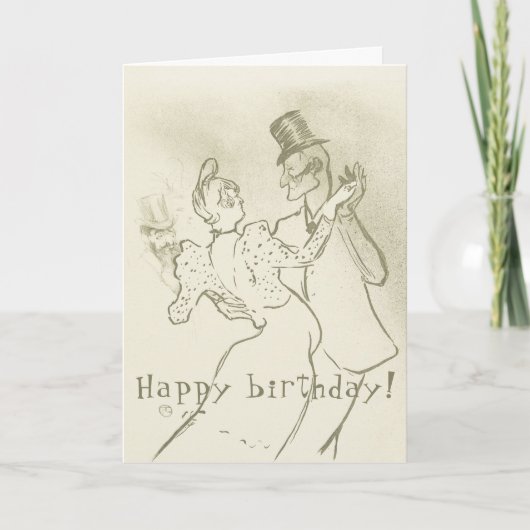 Toulouse Lautrec - danspaar, Birthday (Voorkant)