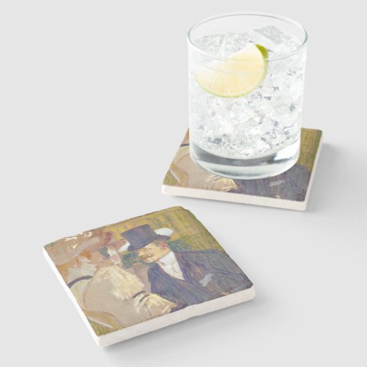 Toulouse-Lautrec - De Engelsman van de Rouge Stenen Onderzetter (Zijkant)