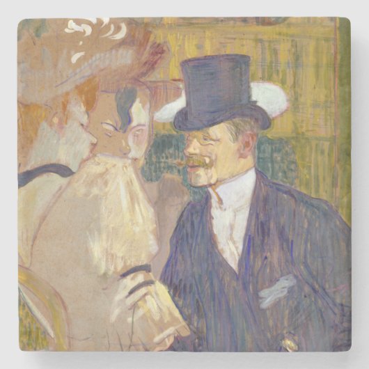 Toulouse-Lautrec - De Engelsman van de Rouge Stenen Onderzetter (Voorkant)