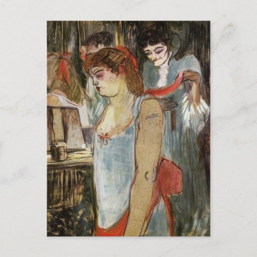 Toulouse-Lautrec - De Tattooed-vrouw Briefkaart (Voorkant)