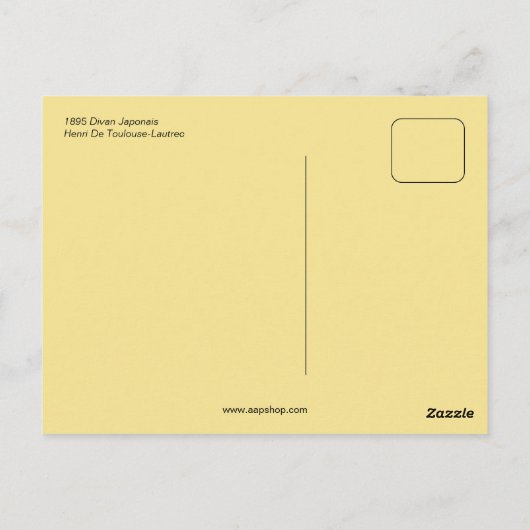Toulouse Lautrec: Divan Japonais Briefkaart (Achterkant)