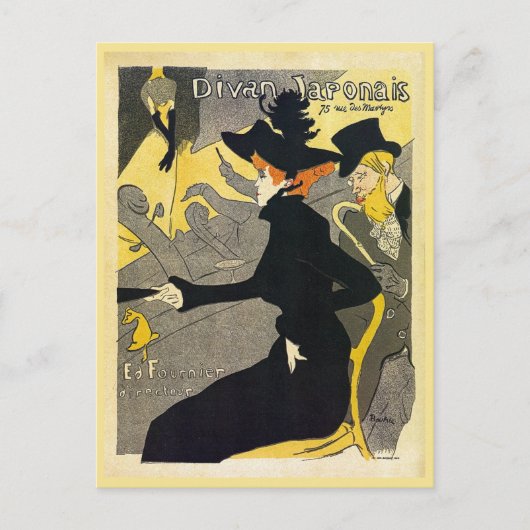 Toulouse Lautrec: Divan Japonais Briefkaart (Voorkant)