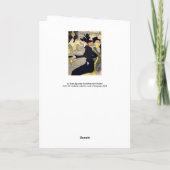 Toulouse-Lautrec - Divan Japonais Kaart (Achterkant)