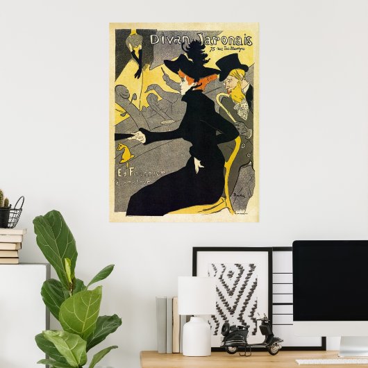 Toulouse Lautrec: Divan Japonais (muziekhal) Poster (Thuiskantoor)