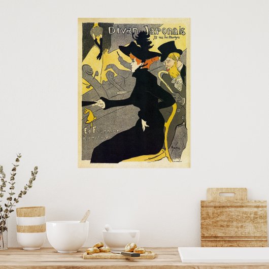 Toulouse Lautrec: Divan Japonais (muziekhal) Poster (Keuken)