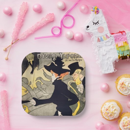 Toulouse-Lautrec - Divan Japonais Papieren Bordje (Feest)