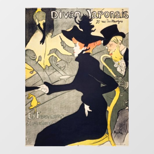Toulouse-Lautrec - Divan Japonais Raamsticker (Vel)