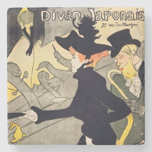 Toulouse-Lautrec - Divan Japonais Stenen Onderzetter (Voorkant)