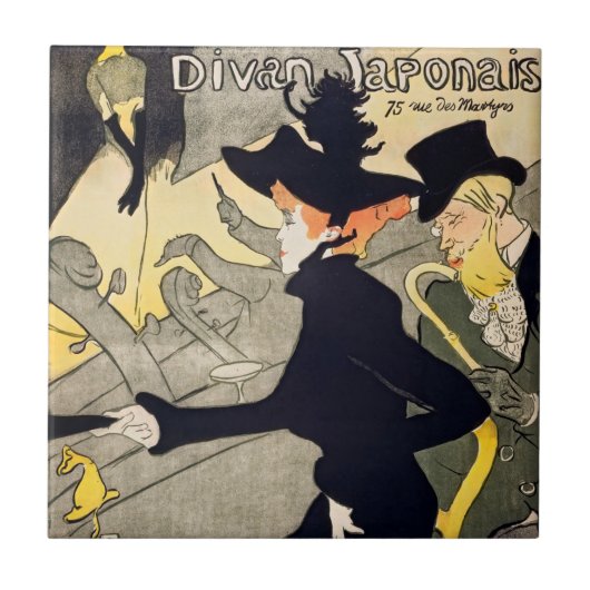 Toulouse-Lautrec - Divan Japonais Tegeltje (Voorkant)