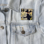 Toulouse-Lautrec - Divan Japonais Vierkante Button 5,1 Cm (In situ)