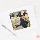 Toulouse-Lautrec - Divan Japonais Vierkante Sticker (Envelop)
