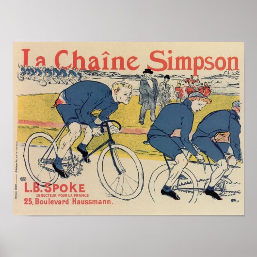 Toulouse-Lautrec  fietsen en fietsen Poster (Voorkant)