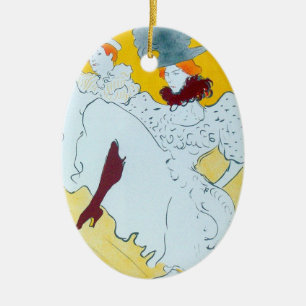 Toulouse Lautrec Gele Dansende Meisje Poster Keramisch Ornament