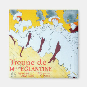 Toulouse Lautrec Gele Dansende Meisje Poster Magneet