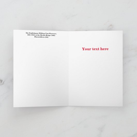 Toulouse-Lautrec - Hartelijk dank - Kaart (Binnen)