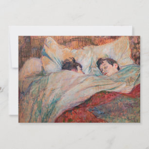 Toulouse-Lautrec - Het Bed Bedankkaart