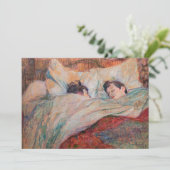 Toulouse-Lautrec - Het Bed Bedankkaart (Staand voorkant)